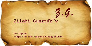Zilahi Gusztáv névjegykártya